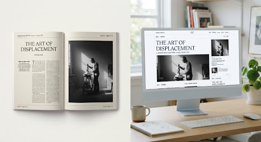 Editorial print broadsheet proofs and digital publication of Gazette Collective