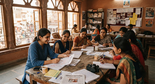 Grassroots community journalism newsroom workshop in Udaipur Rajasthan